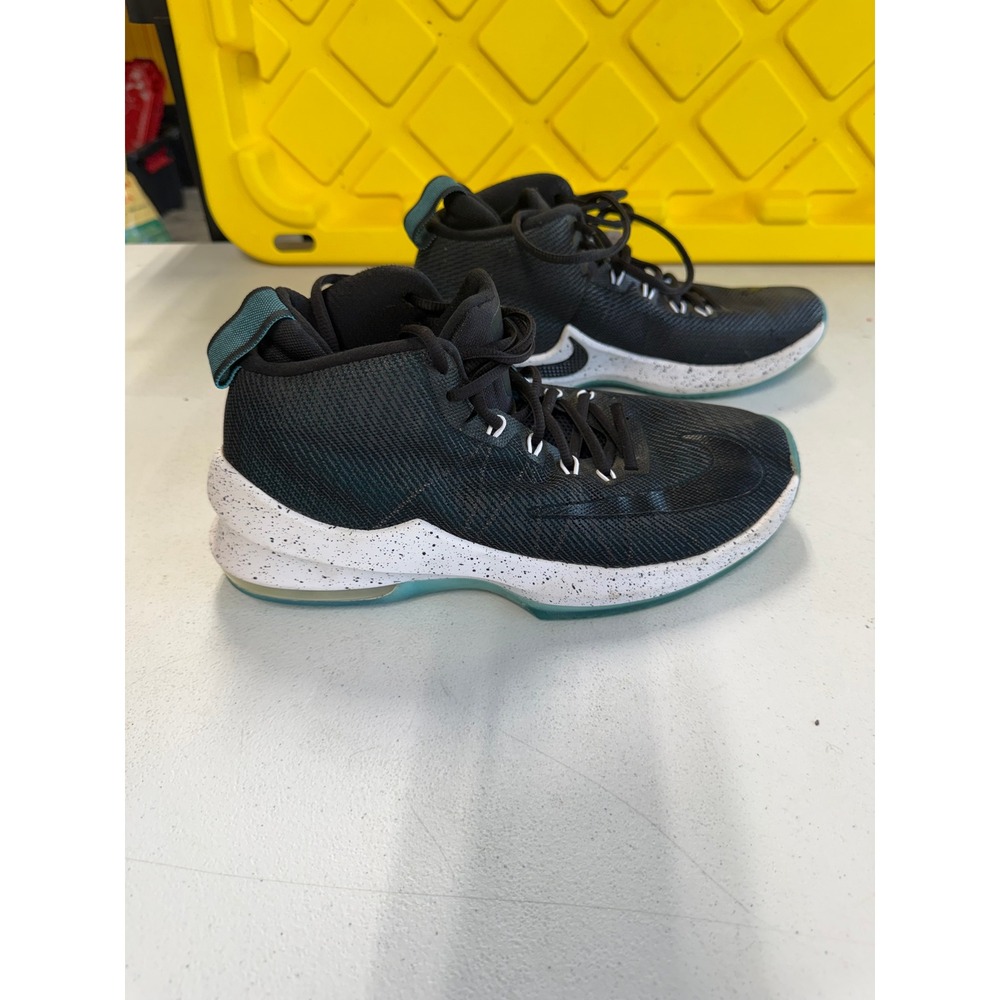 Nike Air Precision Mens Basketball Shoes Black White Teal AA4439-004 Size 7